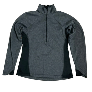 Columbia Women’s Black & Gray Long Sleeve 1/2 Zip Pullover Jacket Size Medium